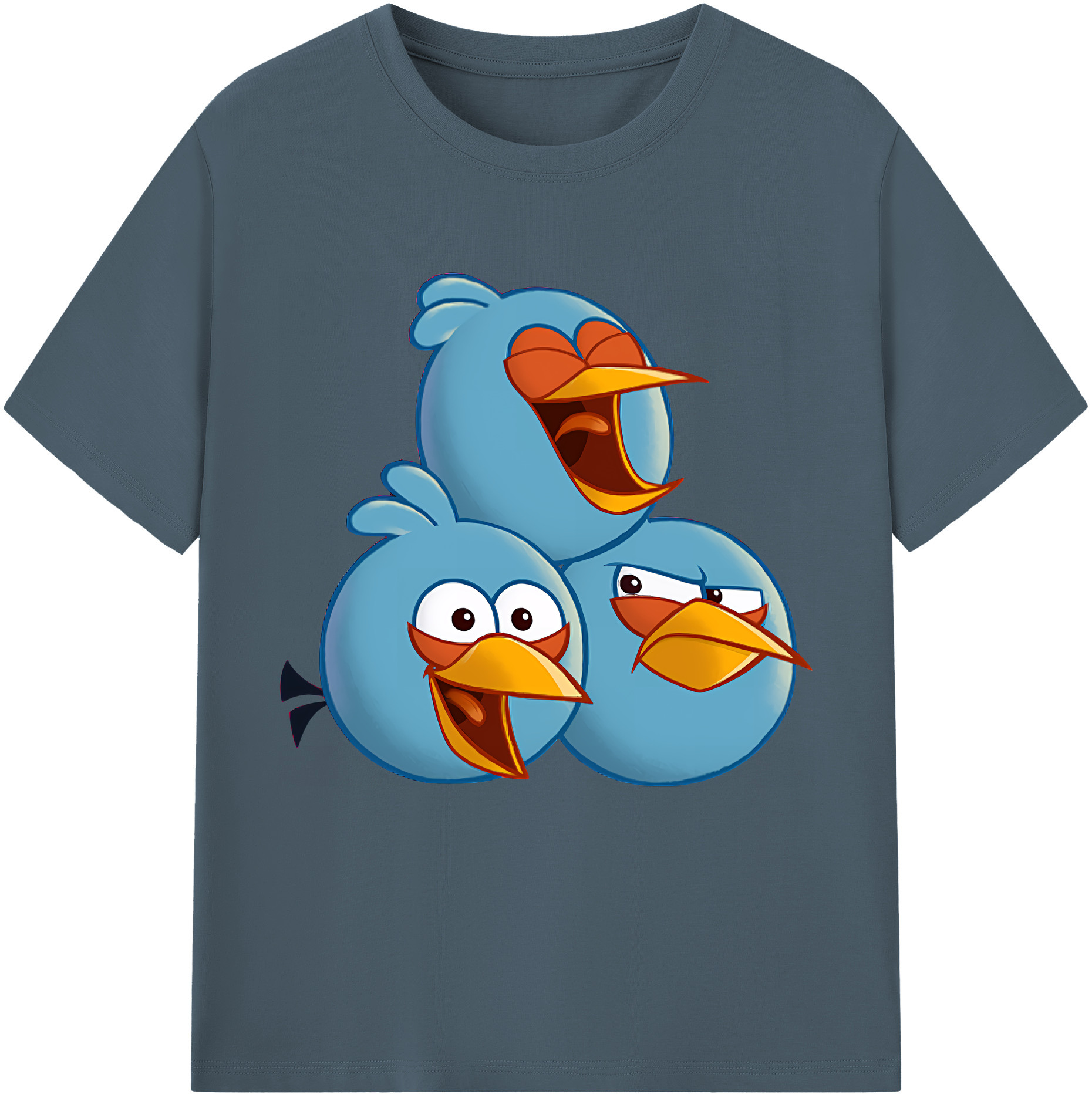 （画像用） Angry Birds アングリーバード 綿100％半袖Tシャツ（フロントプリント）
